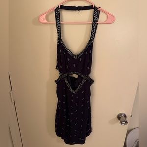 Navy Beaded free People Dress